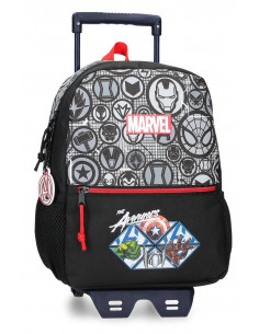 MOCHILA ADAP. 32CM. C/CARRO. MARVEL HEROES